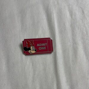 Disney Minnie Mouse Admit One Pin - Red and Black